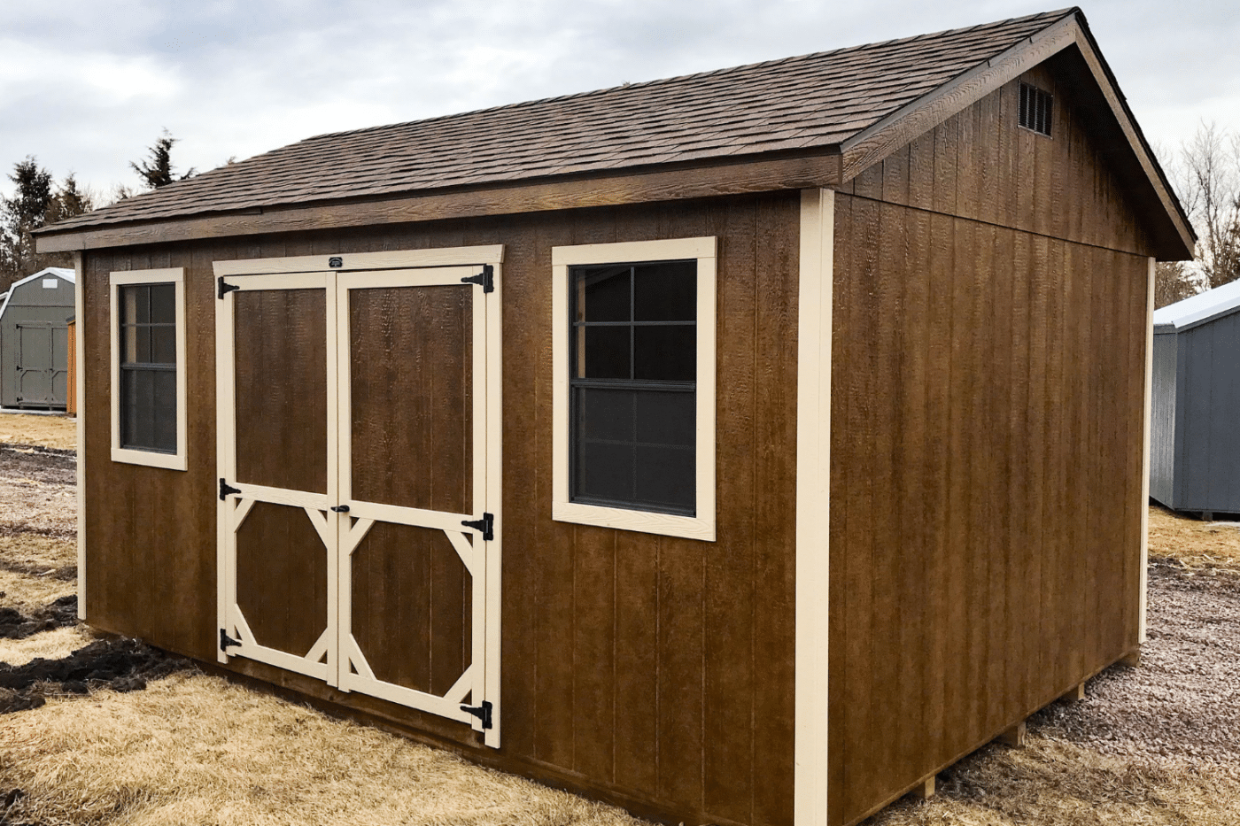 14x40 Sheds with Wood Siding