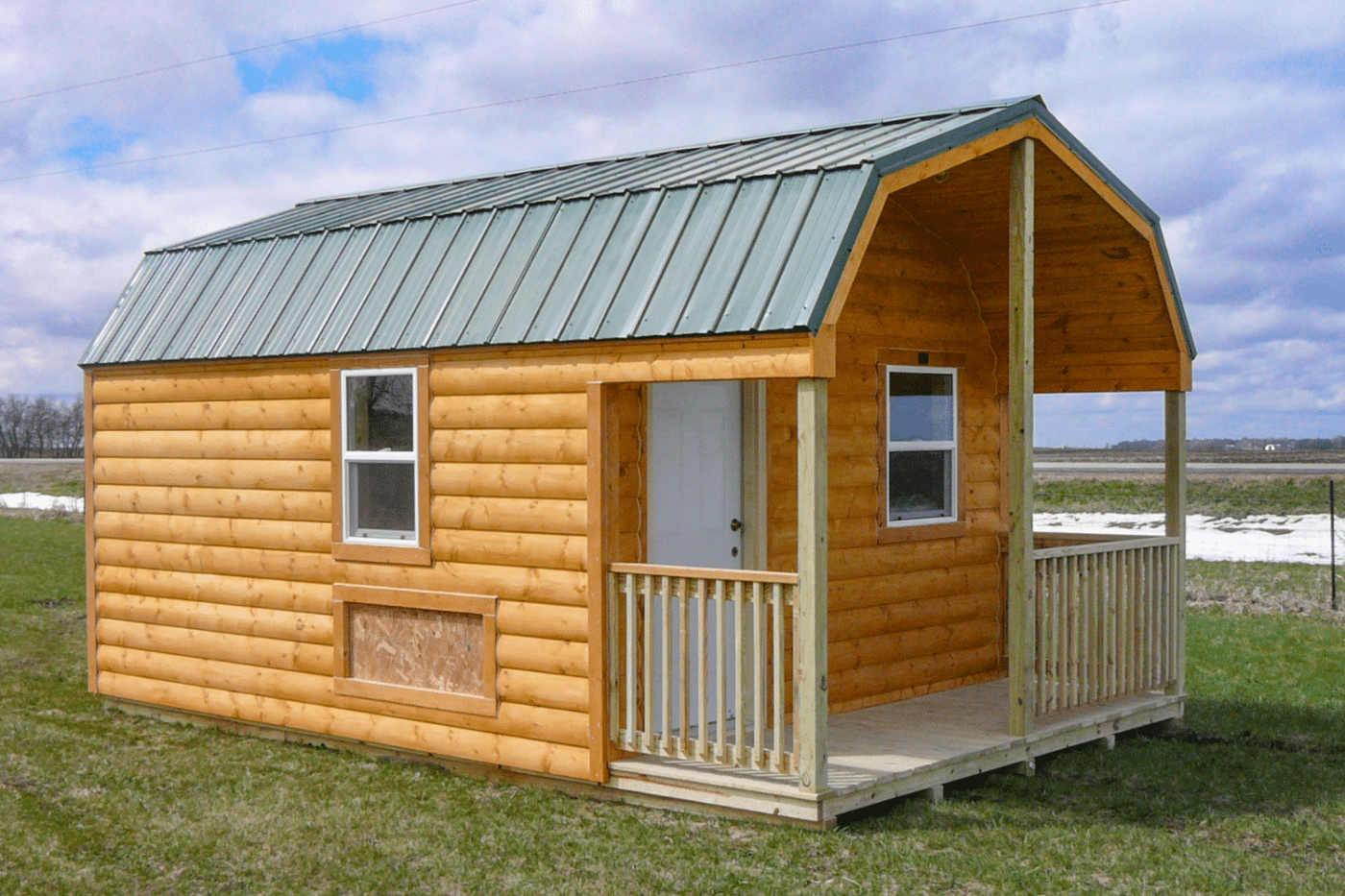 16x32 Sheds with Wood Siding