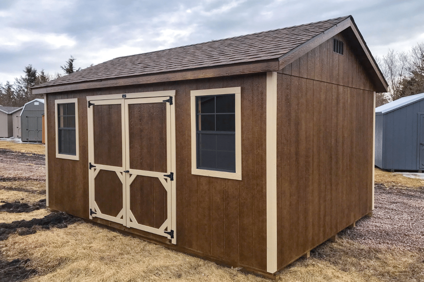 16x36 Sheds with Wood Siding