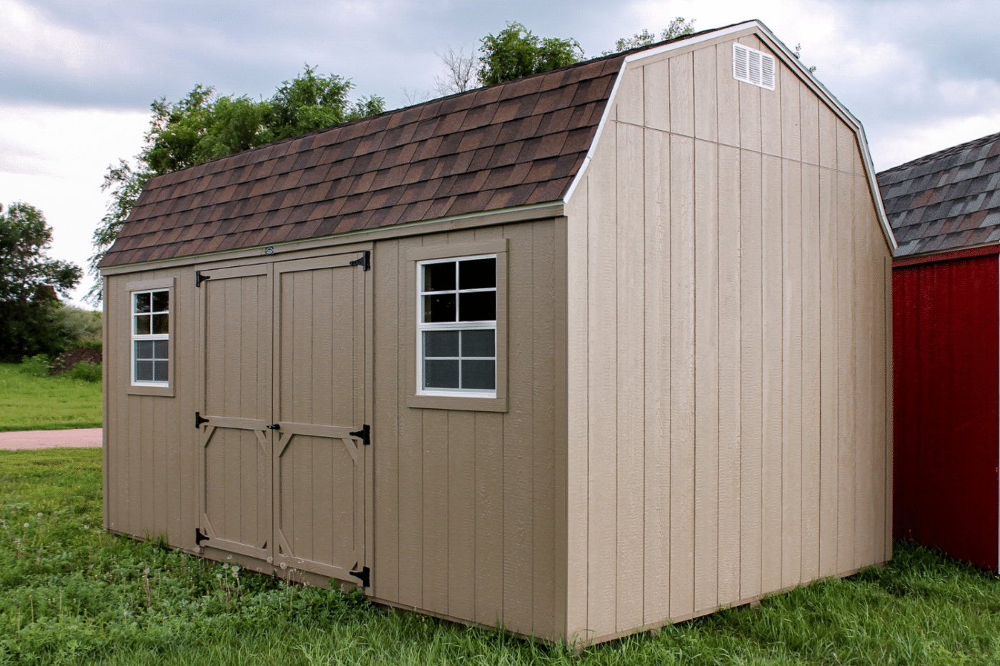 16x40 Sheds with Wood Siding