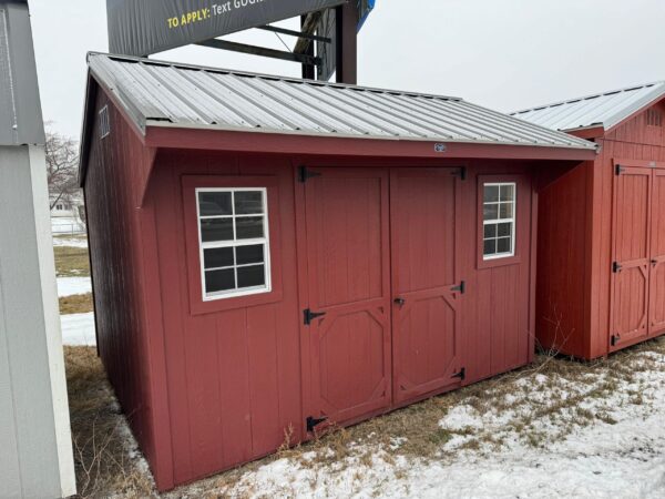 Red Quaker shed in shed lot