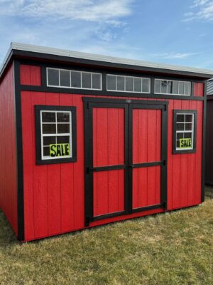Red Studio shed in shed lot