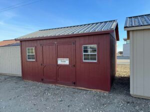 Red Ranch shed in shed lot