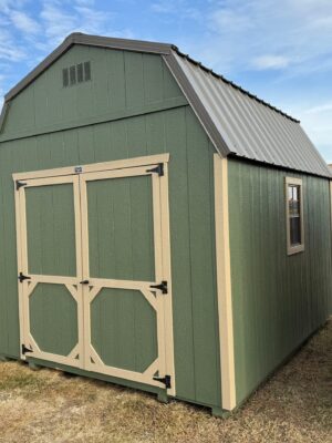 Green High Barn shed in shed lot