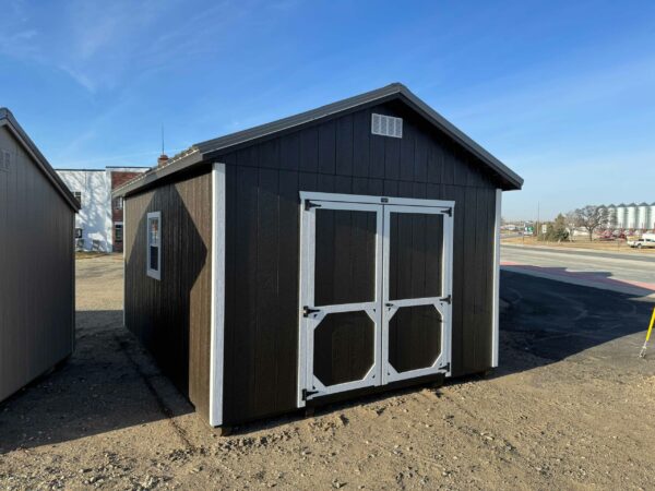 Ebony stain Ranch shed in shed lot