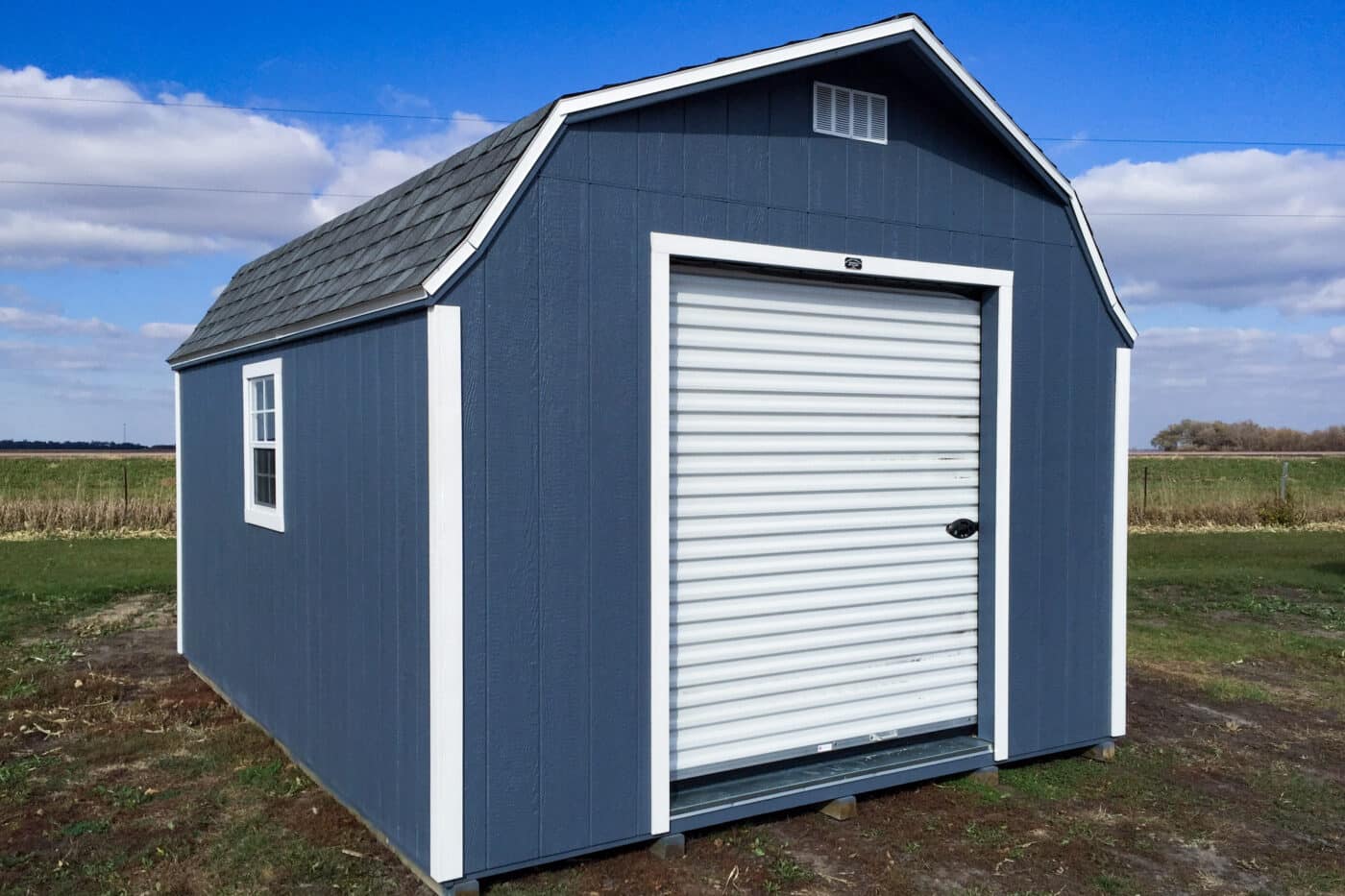 High Barn garage door shed