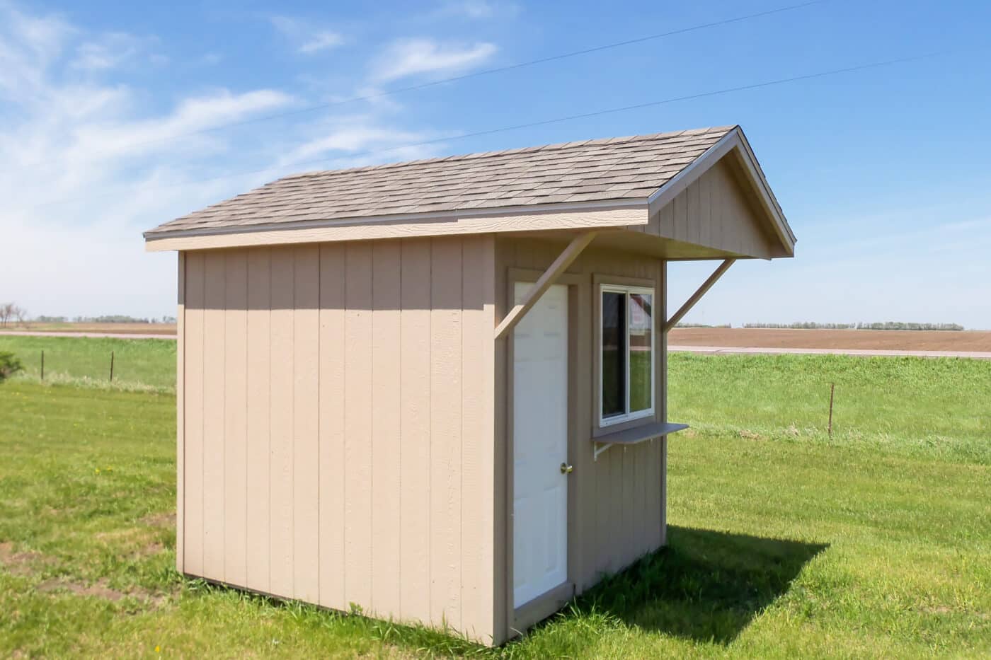 Custom shed with roof and door