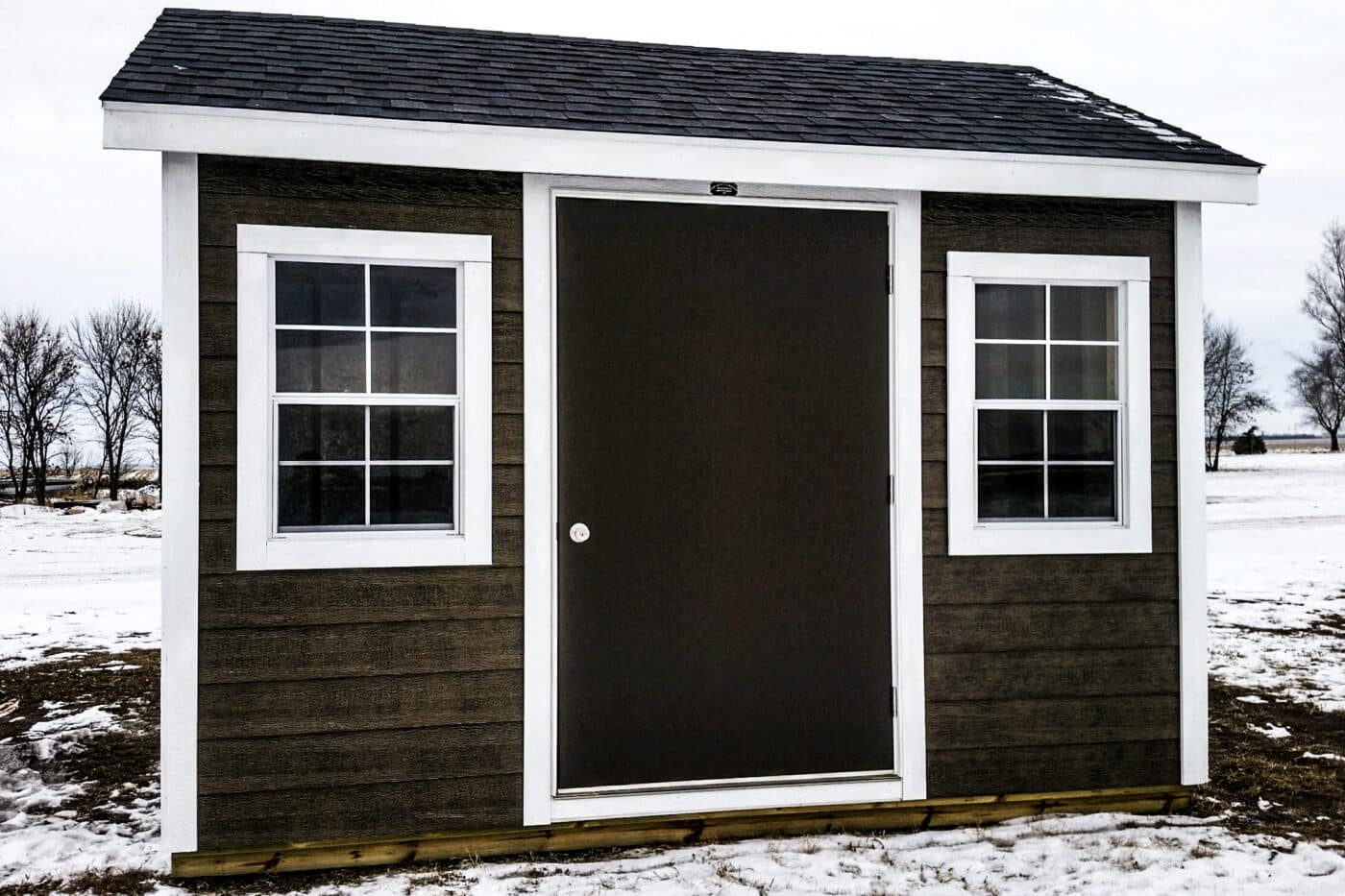 Black custom sheds shelter