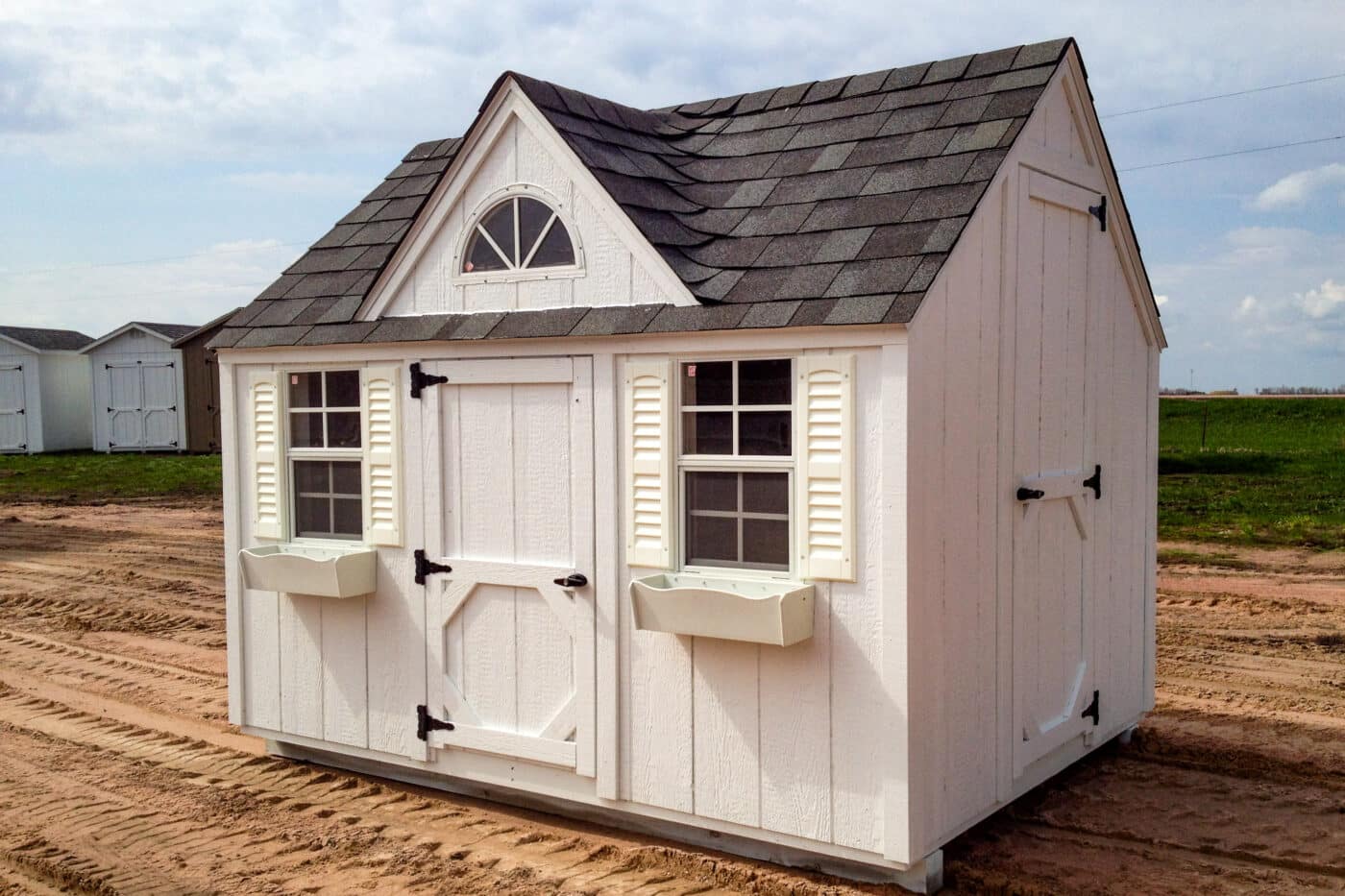 Custom storage shed in shed lot