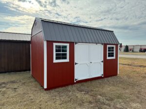 Red High Barn shed in shed lot