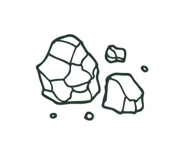 Line art of rocks