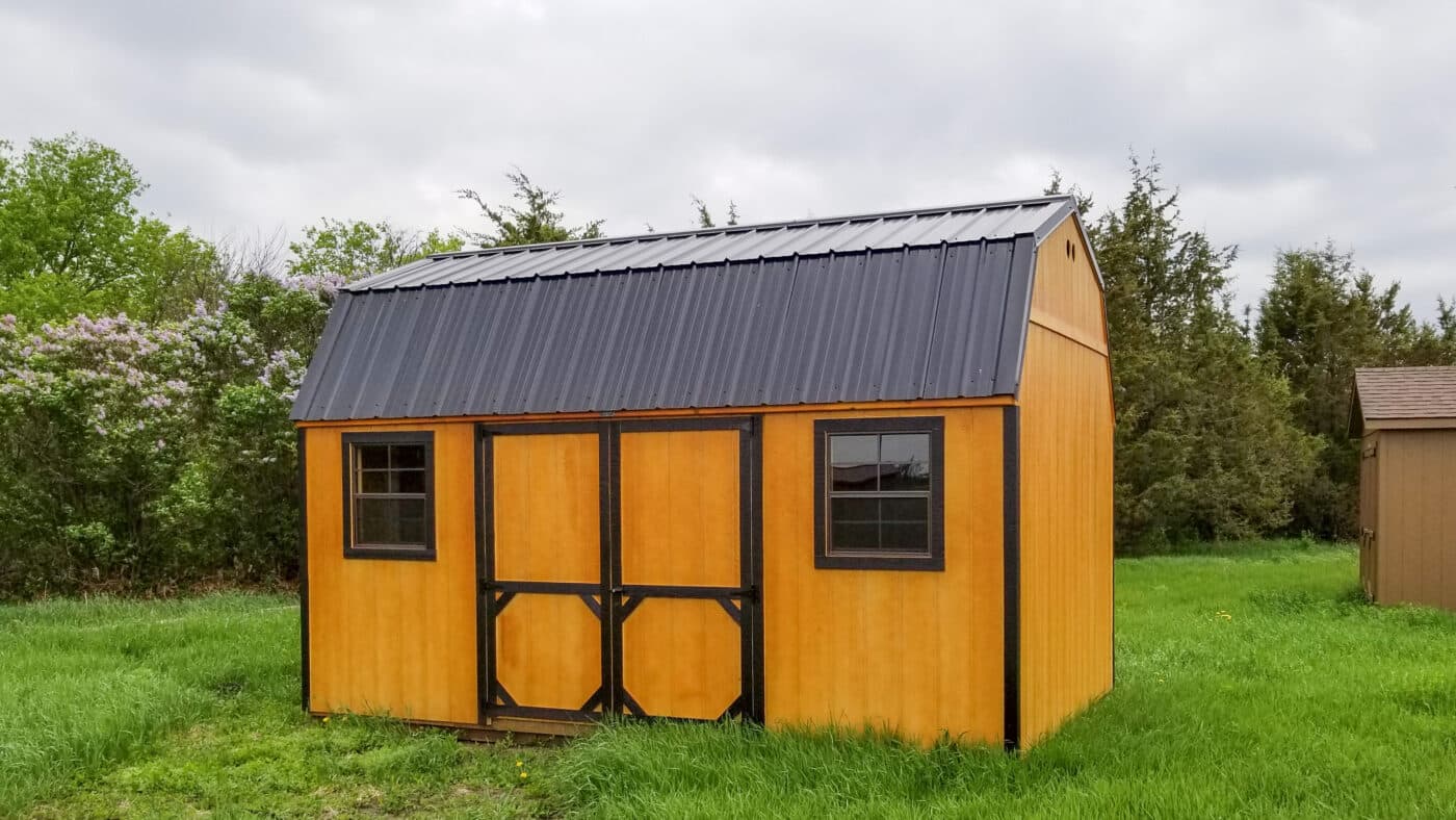 lofted wood shed