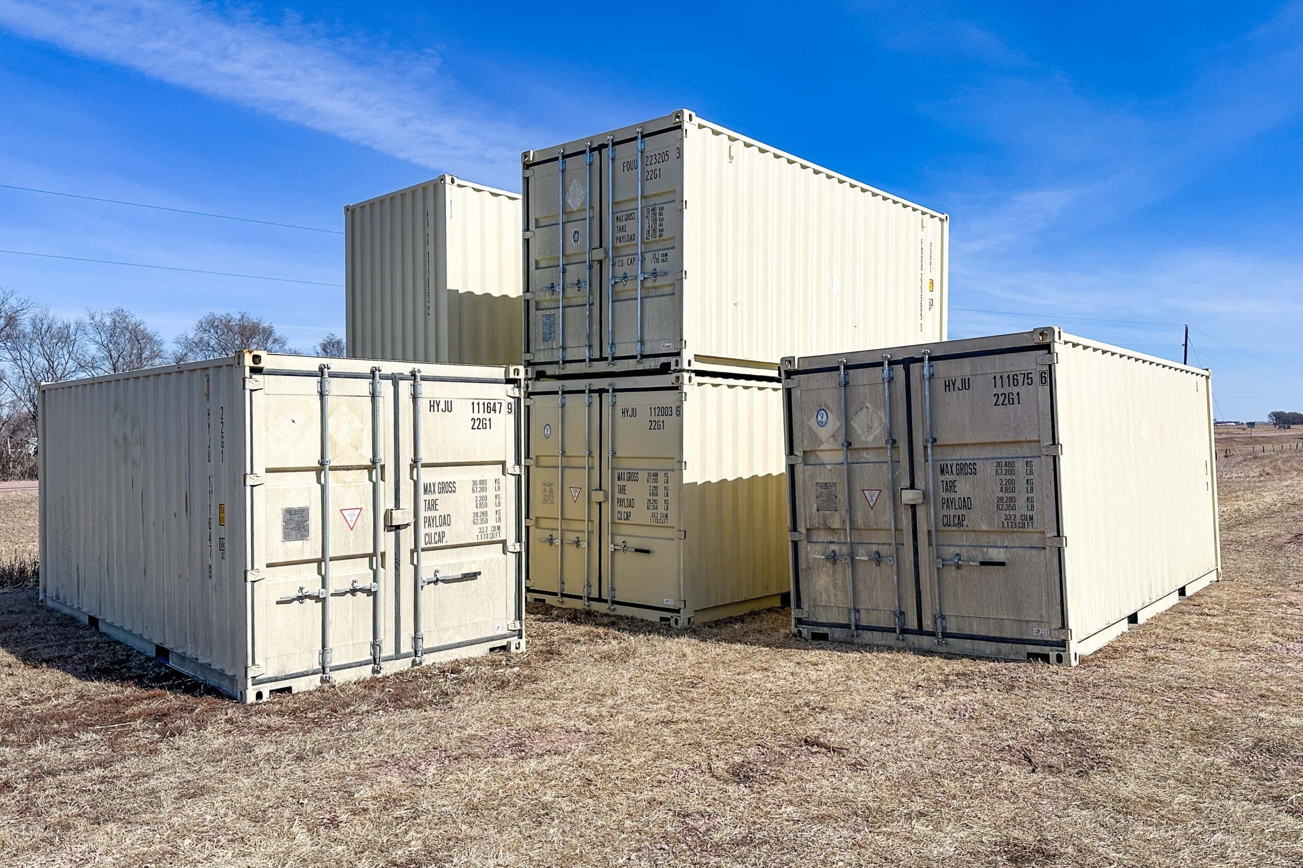 multiple shipping containers stacked on top of each other for sale in south dakota